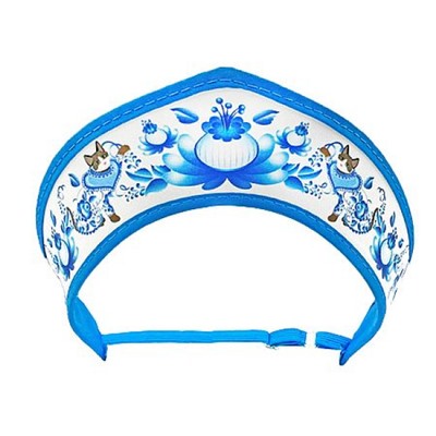 Ободок-кокошник "Русские промыслы" голубой с регулир.рез 77781 Centrum