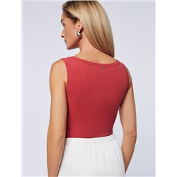 Топ из премиального хлопка с эластаном