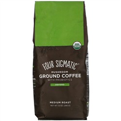 Four Sigmatic, Mushroom Ground Coffee with Probiotics, Medium Roast, 12 oz (340 g)