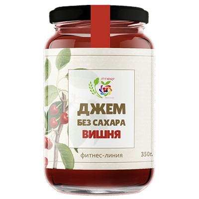 Джем Вишня без сахара 350 гр.