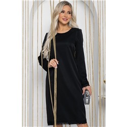 Платье Дефиле (черное) П12216-25