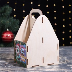 Ящик для пива Дарим Красиво «С Новым Годом!», 15×15×25 см, дерево