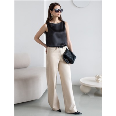 Элегантный топ из струящегося сатина