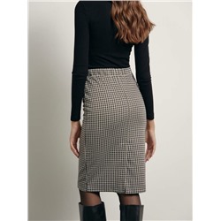 Юбки CONTE LU 1414 Юбка прямого силуэта в «гусиную лапку»