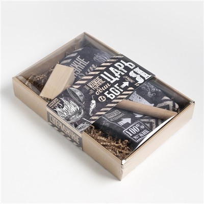 Кухонный набор «Доляна. Царь на кухне»: варежка-прихватка, молоток деревянный