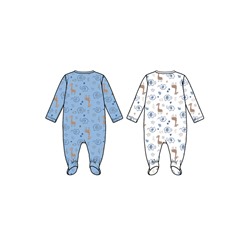 Комбинезон детский трикотажный для мальчиков, 2 шт в комплекте