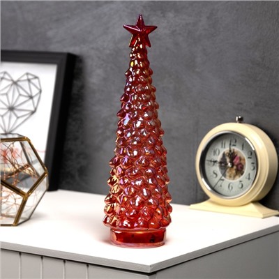 Фигура световая «Елка красная», 28×12 см, 10 LED, батарейки АААх2 (нет в комплекте), свечение тёплое белое