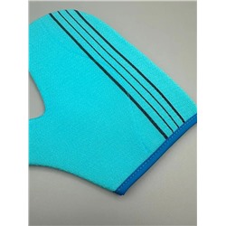 Bath Towel Мочалка-рукавица для душа с пилинг-эффектом, уплотненная, голубой 28190