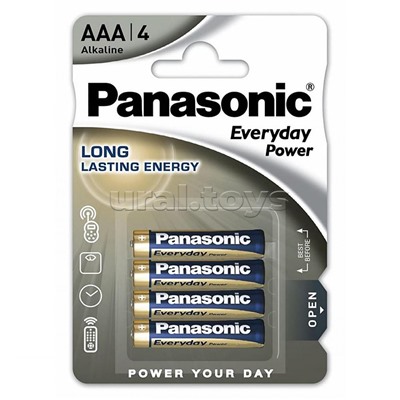 Батарейки алкалиновая Panasonic Everyday Power LR03EPS/4BP LR03 BL4