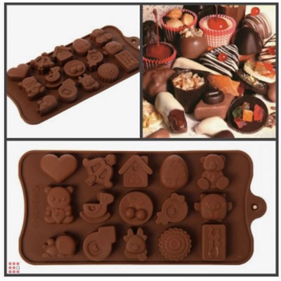 Форма силиконовая для льда и шоколада,карамели 15 ячеек, Микс