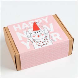 Подарочный набор новогодний Этель «Котик» полотенце