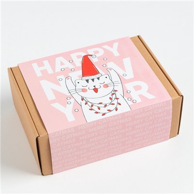 Подарочный набор новогодний Этель «Котик» полотенце