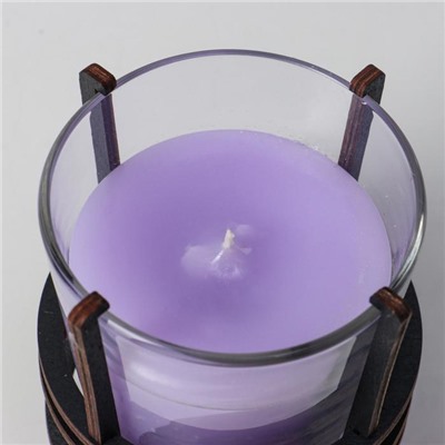 Свеча ароматическая в стакане на подставке Orchid, 10×9.5 см, 150 г, орхидея