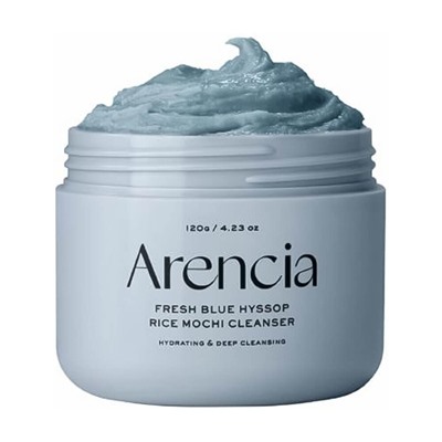 Arencia Очищающее средство с глиной и экстрактом иссопа Fresh Blue Hyssop Rice Mochi Cleanser