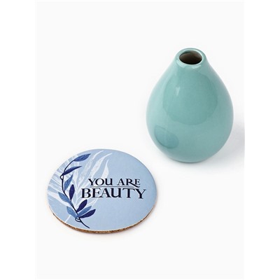 Ваза для цветов декоративная «Листья» с подставкой, 8×7×6 см