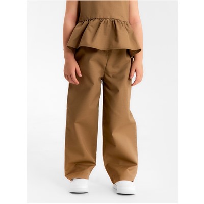 Брюки для девочки, MINAKU, бежевые, рост 98 см