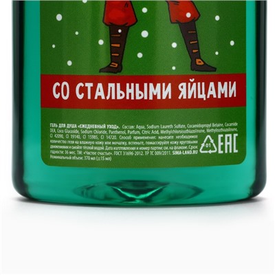 Подарочный набор новогодний «Подарок для мужика», гель для душа и шампунь для волос, 2×370 мл, 18+, Чистое счастье