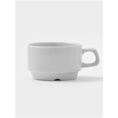 Чашка Дулевский фарфор «Белая», 170 мл, d=8.3 см, штабелируемая, белая