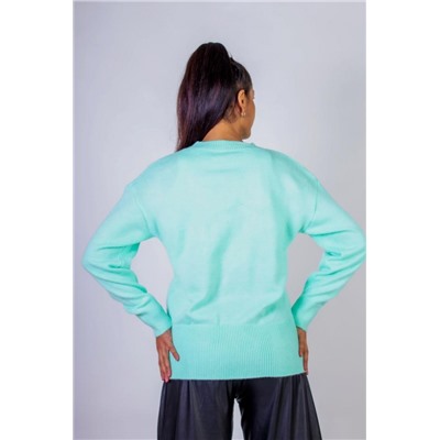 Теплая туника женская арт.1835 Л (Бирюза)