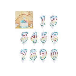 Свеча для торта в форме цифр, парафин (0-9) Капитан Весельчак