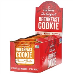 Erin Baker's, The Original Breakfast Cookie, Peanut Butter, 12 Cookies,  3 oz (85 g) Each