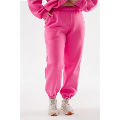Брюки 89603 с начесом теплые костюмные (Розовый)