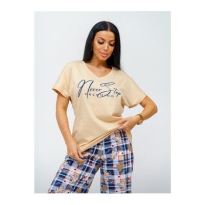 Пижама Фиеста бежевый