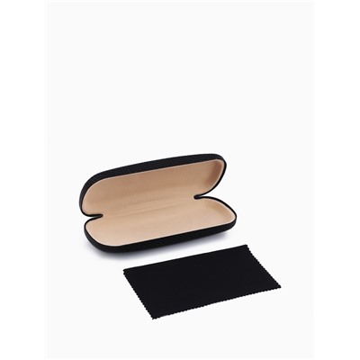 Футляр для очков на хлопушке, с паттерном, размер 16×6×4 см, чёрный