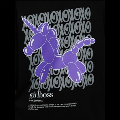 Футболка Бабл (Чёрный единорог)