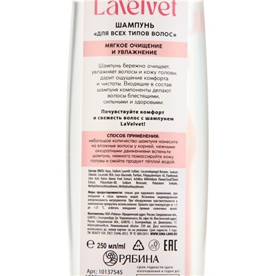 Шампунь и гель для душа, 2 х 250 мл, подарочный набор косметики, LaVelvet