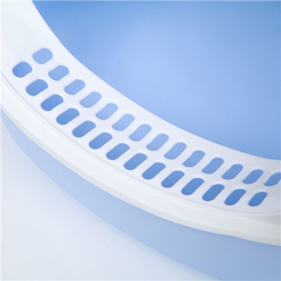 Туалет-домик 43×32×28 см, пластик, белый, синий