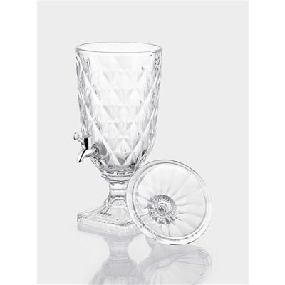 Диспенсер для напитков Magistro «Восторг», 3 л, 17×17×50 см, стекло