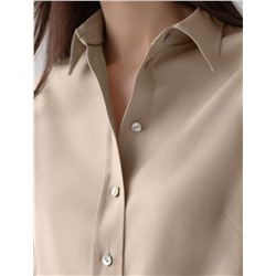 Блузка с широкими рукавами 3/4 из плотного лиоцелла