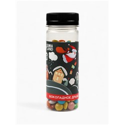 Подарочный набор гифтбокс «Новогодний подарок»: термостакан, чай, леденец, драже, молочный шоколад.