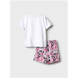 Комплект трикотажный для девочек: фуфайка (футболка), шорты