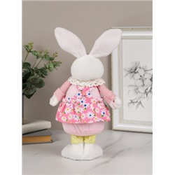 Декоративное украшение Кролик 40 см / NAS01 /уп 40/розовое платье