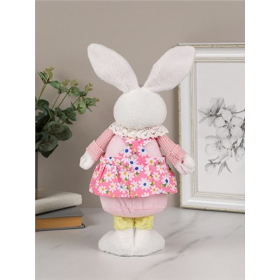 Декоративное украшение Кролик 40 см / NAS01 /уп 40/розовое платье