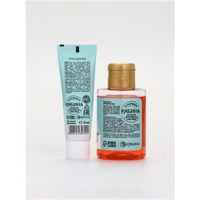 Подарочный набор косметики в мешке: крем для рук, пилочка, гель для душа, аромат ягодный сорбет, URAL LAB