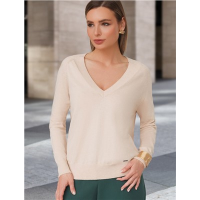 Джемпер тонкой вязки из хлопка с кашемиром