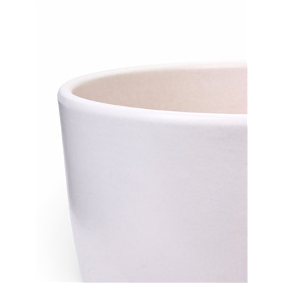 Горшок для цветов «Колор гейм», керамический, с поддоном, 5.9 л, белый