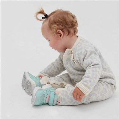 Комбинезон вязаный для девочки «Крошка Я» Leo Baby рост 86-92 см, серый