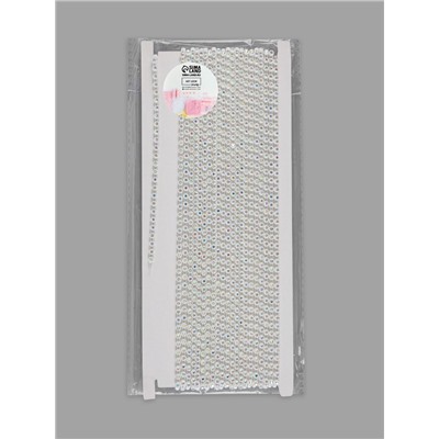 Стразы на нитях, с голографией, 3 мм, 9±1 м, белые