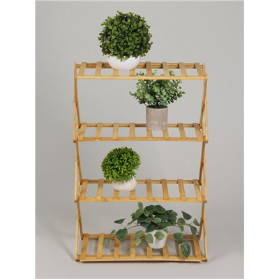 Стеллаж универсальный, 4 полки, 50×25×68 см, напольный, открытый, Greengo