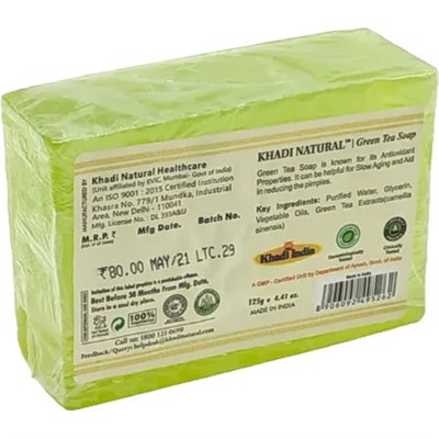 Khadi Natural Мыло "С зеленым чаем" 125 г