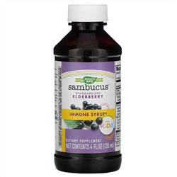 Nature's Way, Sambucus для детей, стандартизированный экстракт бузины, сироп для укрепления иммунитета, 120 мл (4 жидк. унции)