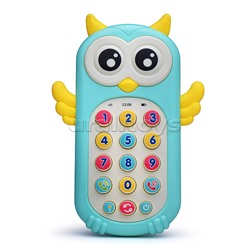 Телефон "Музыкальная совушка" на батарейках, в коробке