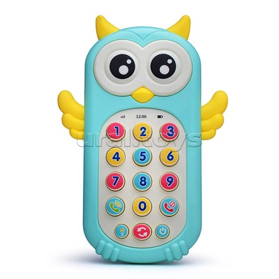 Телефон "Музыкальная совушка" на батарейках, в коробке