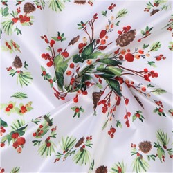 Скатерть Доляна «Хвойный узор» 145×260 см, 100% п/э