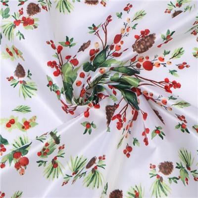 Скатерть Доляна «Хвойный узор» 145×260 см, 100% п/э