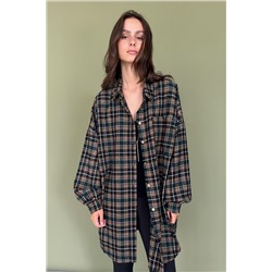 Рубашка женская  HUG077/06/Бежевый, зелёный